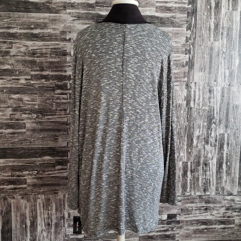 Style & Co X Large Black wrap Cardigan sweater New - Picture 3 of 10